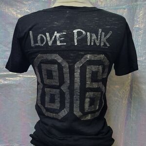 Victoria's Secret Black Love Pink Graphic T-Shirt